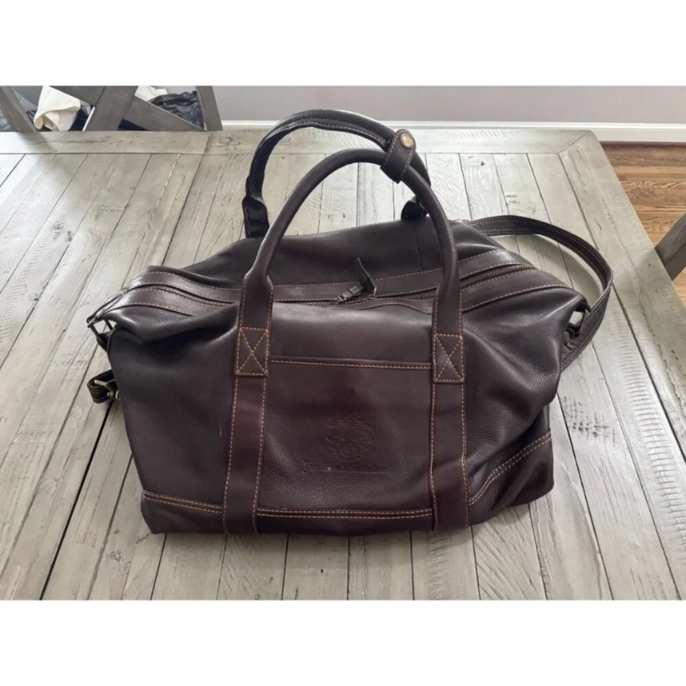 Links and Kings large Brown Leather Men's club duffel Bag